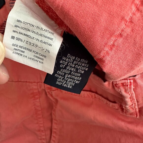 J. Crew Chino Salmon Pink Cotton Blend Shorts Women's Size 2 - Picture 4 of 4